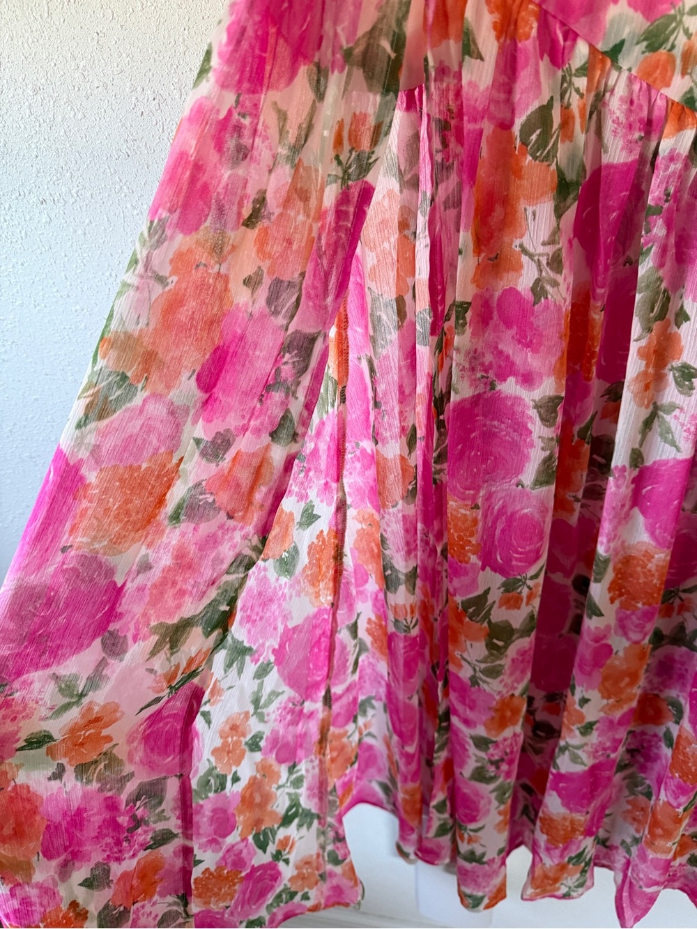 12th Tribe Strapless Drop Waist Pink Floral Maxi Dress - Picture 4 of 16